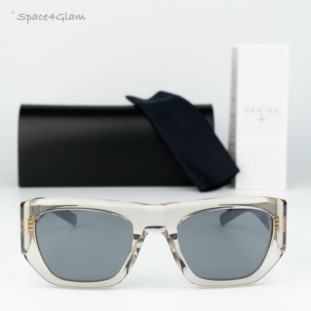 Saint Laurent Men Sunglasses Beige Havana Silver Square Sl740 003 Brand New